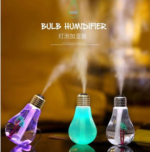 Led Light Bulb Humidifier 7 Colour Night Lights Household Humidifier Usb Led Mini Air Humidifier Restoring Ancient Ways In The Home