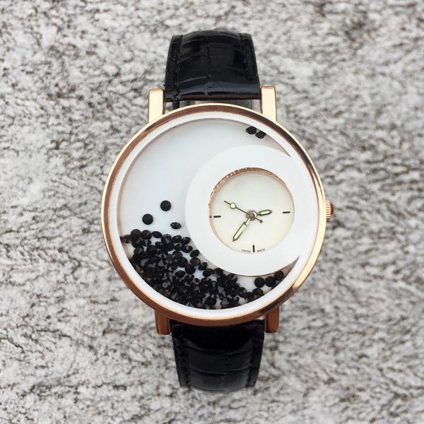 

Мода Di Марка женщины девушка кожаный ремешок кварцевые наручные часы