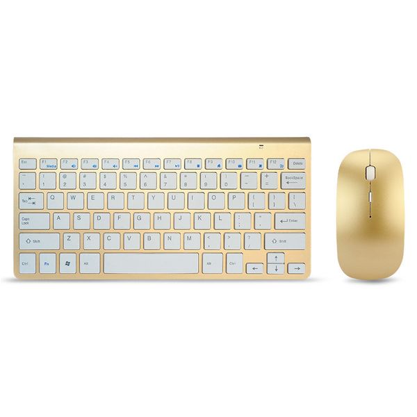 

K108 2.4 G оптическая беспроводная клавиатура и мышь Combo с USB-ресивером Silver/Gold / Rose Gold Col