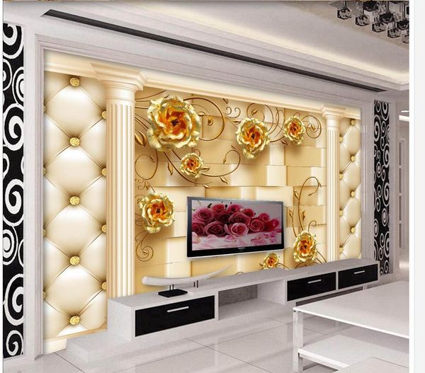 golden rose roman column soft package 3d tv bedside background wallpaper for walls 3 d for living room
golden rose roman column soft package 3d tv bedside background wallpaper for walls 3 d for living room