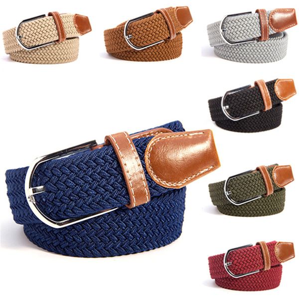 2018 men womens canvas plain webbing metal buckle woven stretch waist belt 31 colors rt2, Black;brown
2018 men womens canvas plain webbing metal buckle woven stretch waist belt 31 colors rt2, Black;brown