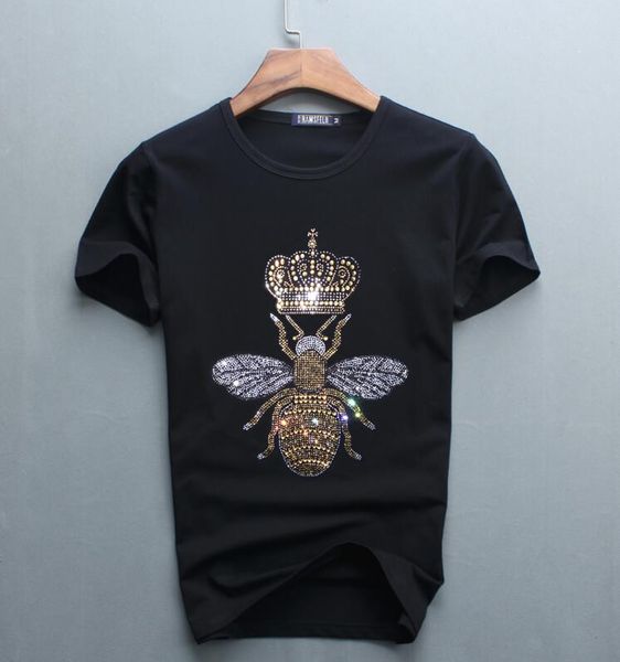 luxury diamond design short sleeve tshirt men funny brand cotton and tees, White;black
luxury diamond design short sleeve tshirt men funny brand cotton and tees, White;black