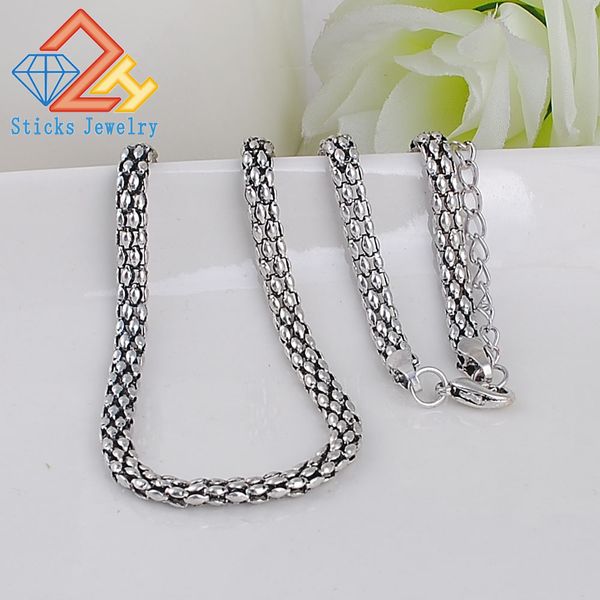 925 sterling silver necklace women men jewelry classic silver 0.5cm flat corn chain new fashion necklace
925 sterling silver necklace women men jewelry classic silver 0.5cm flat corn chain new fashion necklace