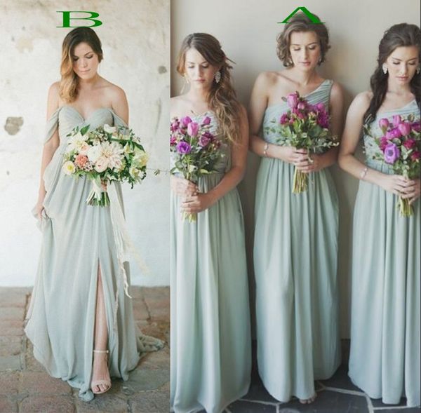country spring bridesmaid dresses off the shoulder pleats chiffon wedding party dresses side split two style maid of honor part gown bm0182, White;pink
country spring bridesmaid dresses off the shoulder pleats chiffon wedding party dresses side split two style maid of honor part gown bm0182, White;pink