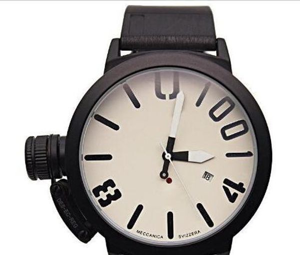 quality men's sports watch big dial rubber classic boat round chronograph automatic mechanical self wind left hook hand u watches, Slivery;brown 
quality men's sports watch big dial rubber classic boat round chronograph automatic mechanical self wind left hook hand u watches, Slivery;brown
