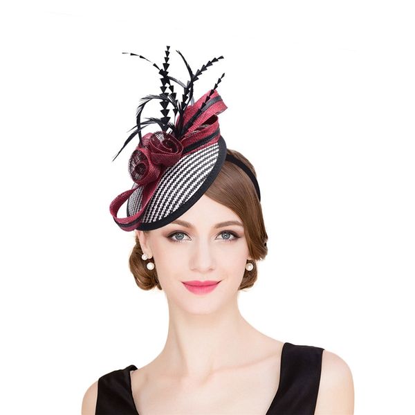 womens sinamay raffia base fascinator feather cocktail party hat wedding church dress kentucky derby headbands t221, Silver
womens sinamay raffia base fascinator feather cocktail party hat wedding church dress kentucky derby headbands t221, Silver