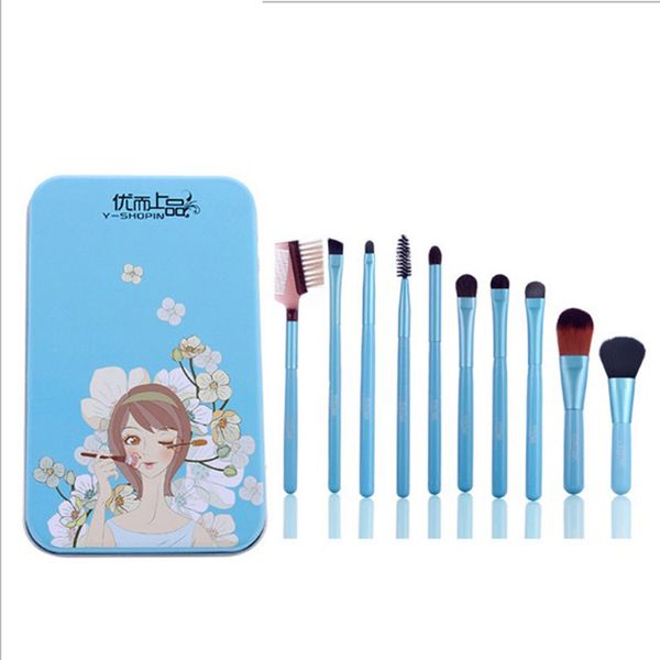 10sets 10 pcs/set makeup brushes professional eye shadow foundation eyebrow lip brush with box blue pink makeup tools
10sets 10 pcs/set makeup brushes professional eye shadow foundation eyebrow lip brush with box blue pink makeup tools
