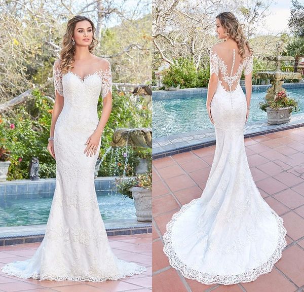 vestidos de novia новые пляжные свадебные платья 2017 совок с коротким рукавом с коротким рукавом с скользящим шлейфом свадебные платья на п, White
vestidos de novia новые пляжные свадебные платья 2017 совок с коротким рукавом с коротким рукавом с скользящим шлейфом свадебные платья на п, White