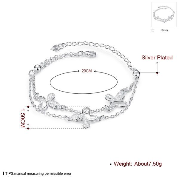 butterfly plate 925 silver charm bracelet 20cm emb409,women's sterling silver plated jewelry bracelet, Black
butterfly plate 925 silver charm bracelet 20cm emb409,women's sterling silver plated jewelry bracelet, Black