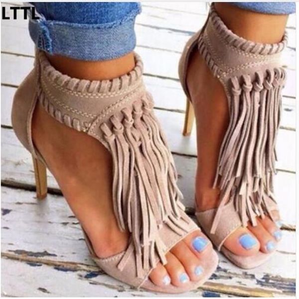 Мода Женщин Замши Бахромой Сандалии Модные Кисточки Плетение Лодыжки Ремень С От
Мода Женщин Замши Бахромой Сандалии Модные Кисточки Плетение Лодыжки Ремень С От