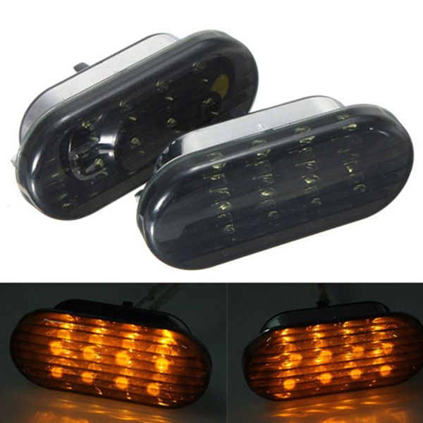 pair amber smoke side marker turn light 8led for vw volkswagen golf jetta passat
pair amber smoke side marker turn light 8led for vw volkswagen golf jetta passat