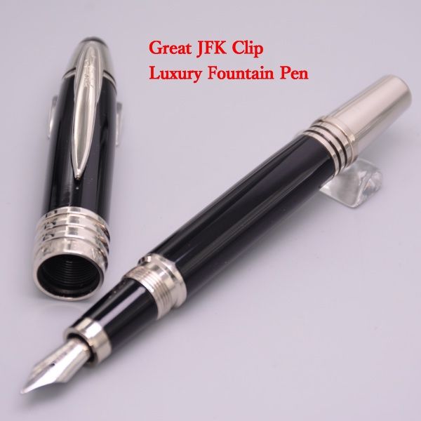 luxury stationery john f. kennedy 18k fountain pen black resin silver jfk clip pen office supplies gift
luxury stationery john f. kennedy 18k fountain pen black resin silver jfk clip pen office supplies gift