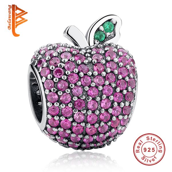 BELAWANG 925 Sterling Silver Pave Apple Fancy Rose Red CZ & Green Crystal Charm Fit Pandora Bracelet Bangle DIY Jewelry Making
BELAWANG 925 Sterling Silver Pave Apple Fancy Rose Red CZ & Green Crystal Charm Fit Pandora Bracelet Bangle DIY Jewelry Making