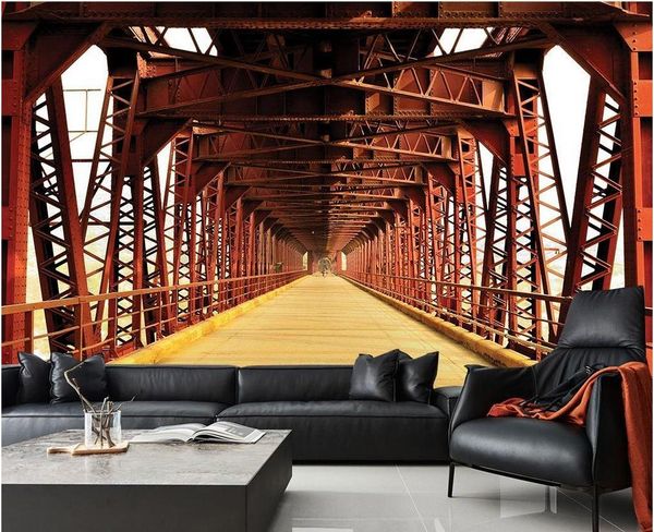 3d three - dimensional extension space bridge bridge corridor tooling 3d background mural wall papers for tv backdrop
3d three - dimensional extension space bridge bridge corridor tooling 3d background mural wall papers for tv backdrop