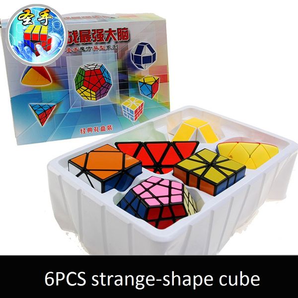 6pcs/set shengshou white base strange-shape magic cube speed twist puzzle bundle pack cube pvc&matte stickers cubo magic puzzle
6pcs/set shengshou white base strange-shape magic cube speed twist puzzle bundle pack cube pvc&matte stickers cubo magic puzzle