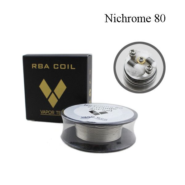 

Vapor Tech Nichrome 80 Wire Heating Resistance Coil 30Feet Spool AWG 22 24 26 28 30 32 Gauge for RDA Atomizer DHL Free