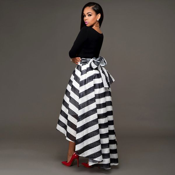 inderala women black and white dresses ankle length dress two-piece suit solid color long-sleeved o neck t-shirt and striped skirt
inderala women black and white dresses ankle length dress two-piece suit solid color long-sleeved o neck t-shirt and striped skirt