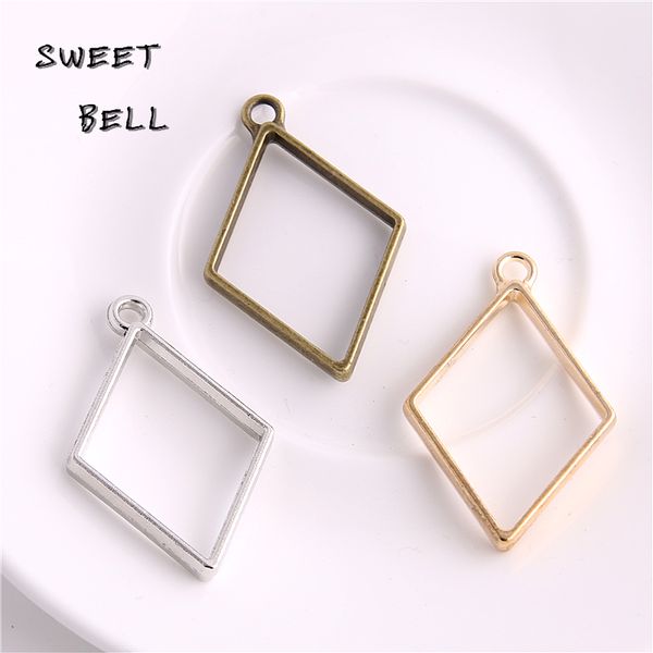 Min order 30pcs 26*40mm Alloy jewelry setting accessories rhombus charms Hollow glue blank pendant tray bezel charms DIY Handmade D6098-1
Min order 30pcs 26*40mm Alloy jewelry setting accessories rhombus charms Hollow glue blank pendant tray bezel charms DIY Handmade D6098-1
