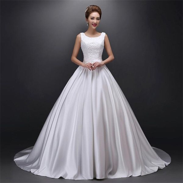 new arrival satin wedding dresses glamorous backless high neck ball gown formal dress white/ivory vestidos de novia bridal gown
new arrival satin wedding dresses glamorous backless high neck ball gown formal dress white/ivory vestidos de novia bridal gown