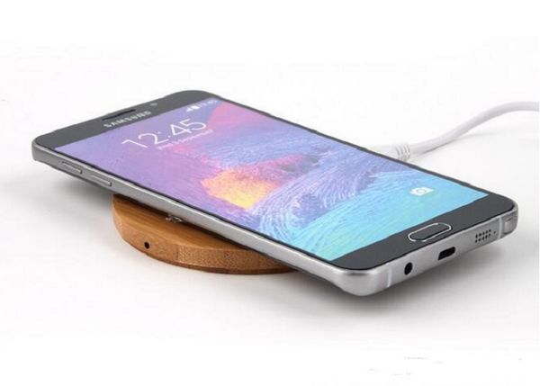 

Round Bamboo Wooden Wireless Charger Charging Pad for iPhone Samsung Galaxy S7 S6 Note5 S6 Edge Nokia HTC LG Qi-Enabled Phone