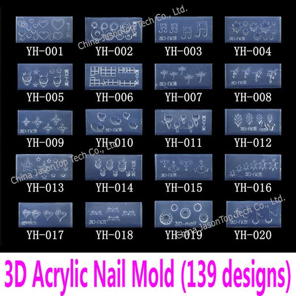 wholesale- 3d acrylic nail template acrylic nail carving mold nail art template in 139 designs pattern decoration soft silicon gel tools, White
wholesale- 3d acrylic nail template acrylic nail carving mold nail art template in 139 designs pattern decoration soft silicon gel tools, White