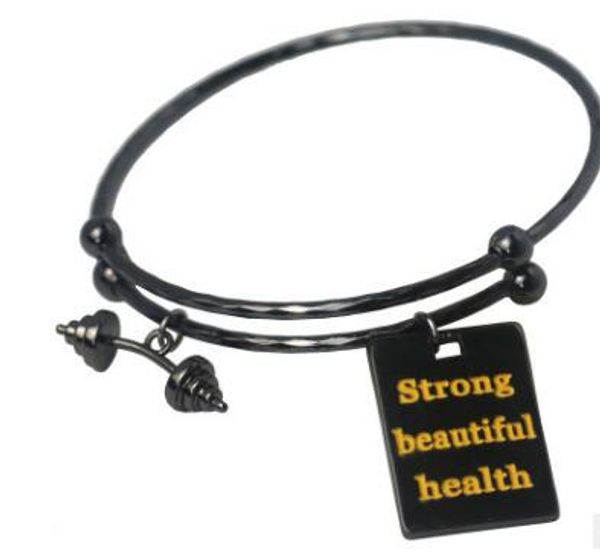 3pcs six sides rhombus adjustable push-pull bracelet dumbbell letter strong beautiful health tag charm bracelet diy jewelry dumbell bangle, Golden;silver
3pcs six sides rhombus adjustable push-pull bracelet dumbbell letter strong beautiful health tag charm bracelet diy jewelry dumbell bangle, Golden;silver