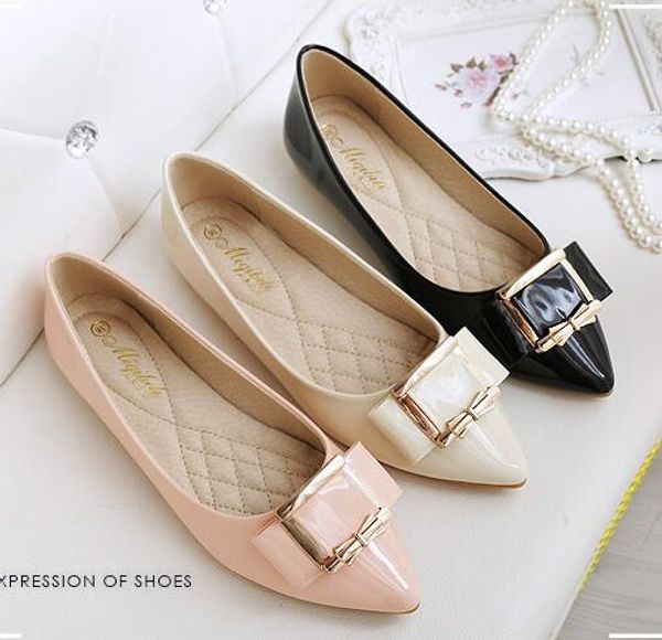 on leather 2017 flat buckle shoes patent dress pointed women toe shoes shoe slip casual single woman women shoe etlmr, Black 
on leather 2017 flat buckle shoes patent dress pointed women toe shoes shoe slip casual single woman women shoe etlmr, Black