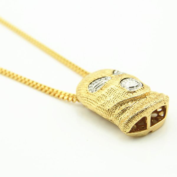 new hip hop crystal anti-terrorism headgear men necklaces gold color pendants mask chain bling jewelry, Silver
new hip hop crystal anti-terrorism headgear men necklaces gold color pendants mask chain bling jewelry, Silver
