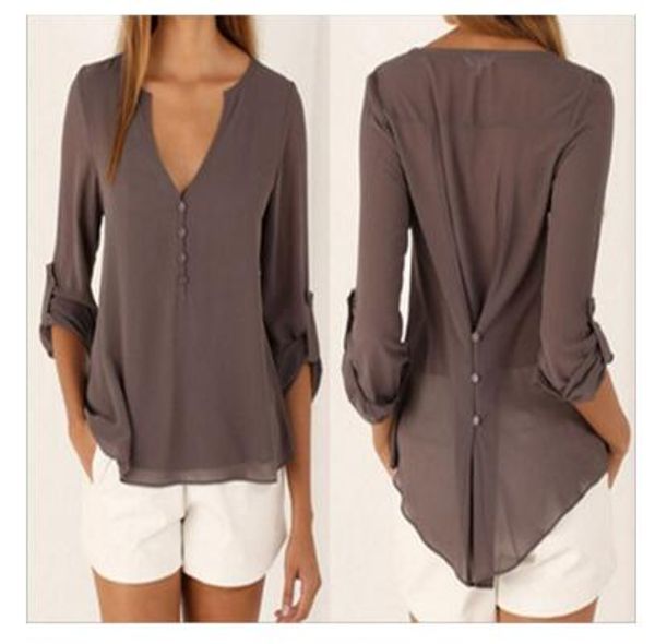 v neck long sleeve shirts women 2016 new brand summer casual chiffon blouses ladies plus size lzh7, White
v neck long sleeve shirts women 2016 new brand summer casual chiffon blouses ladies plus size lzh7, White