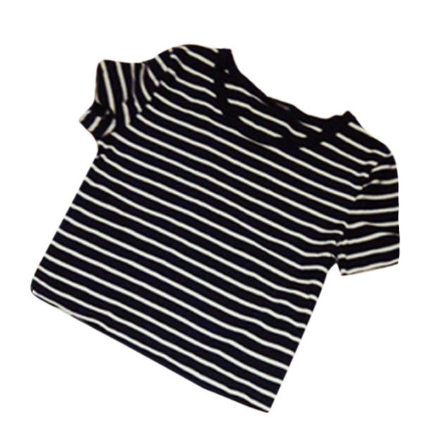 wholesale- summer cropped female brand casual round neck short sleeve striped crop t-shirt 2017 n, White
wholesale- summer cropped female brand casual round neck short sleeve striped crop t-shirt 2017 n, White