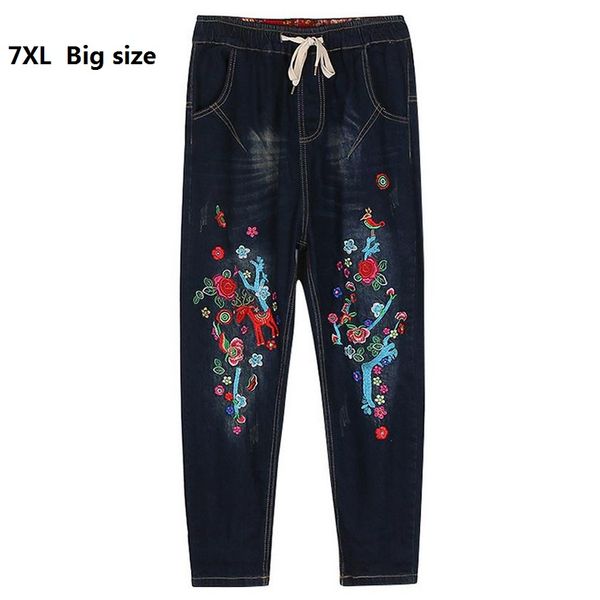 wholesale- 2xl-7xl plus size good quality korean version embroidered cotton jeans women wide leg cowboy ankle-length curling pants wj449, Blue
wholesale- 2xl-7xl plus size good quality korean version embroidered cotton jeans women wide leg cowboy ankle-length curling pants wj449, Blue