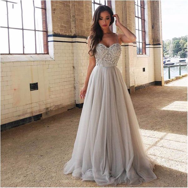 charming sweetheart sliver rhinestones long prom dresses evening party dress straps tulle crystals beaded vestido de festa prom gowns, Black
charming sweetheart sliver rhinestones long prom dresses evening party dress straps tulle crystals beaded vestido de festa prom gowns, Black