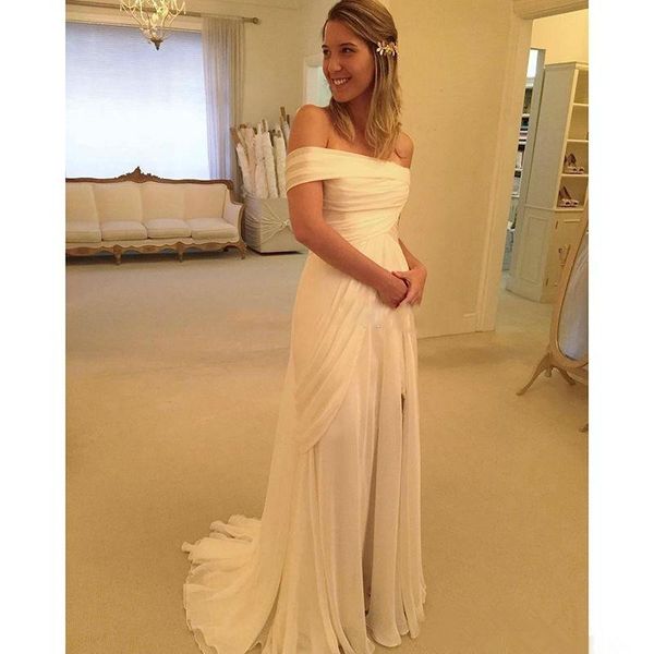 2019 new white ivory mermaid wedding dresses front split lace chiffon off-the-shoulder bridal gowns custom made sweep train pleats w1010
2019 new white ivory mermaid wedding dresses front split lace chiffon off-the-shoulder bridal gowns custom made sweep train pleats w1010