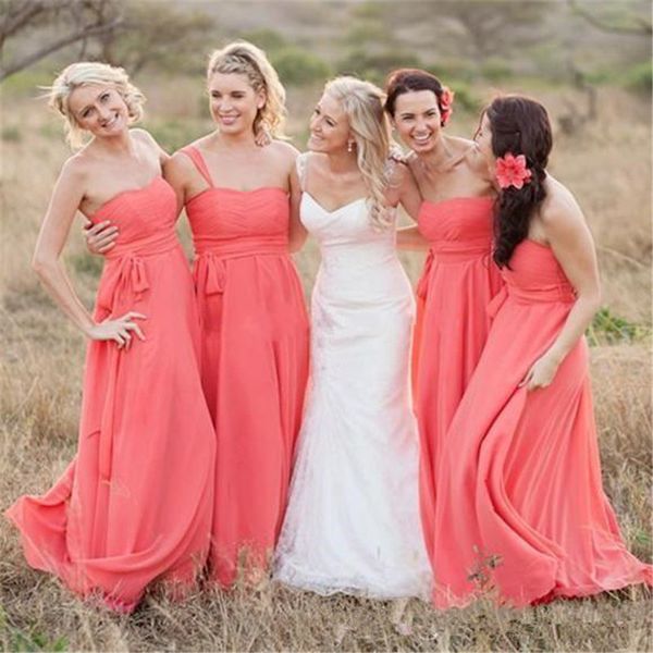 coral a line country bridesmaid dresses 2019 chiffon long bridesmaid gowns for young girls plus size wedding guest party dresses, White;pink
coral a line country bridesmaid dresses 2019 chiffon long bridesmaid gowns for young girls plus size wedding guest party dresses, White;pink