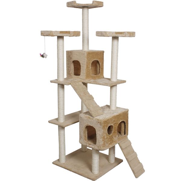 73 quot cat kitty tree tower condo furniture cratch po t pet home bed beige
73 quot cat kitty tree tower condo furniture cratch po t pet home bed beige