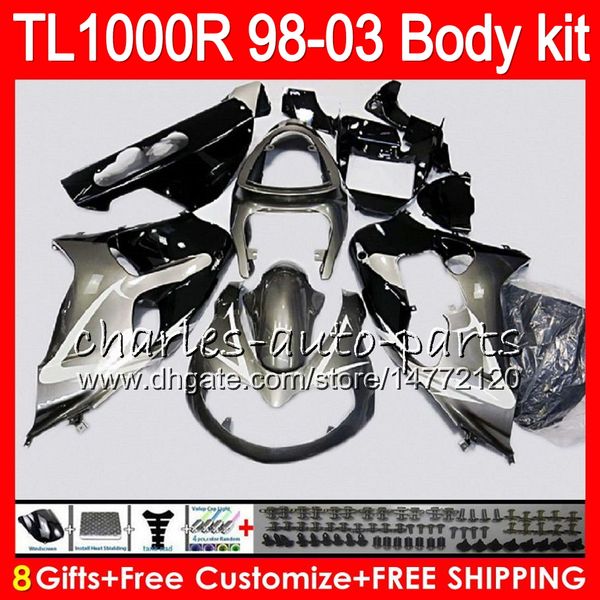 8Gift Bodywork For SUZUKI TL 1000R TL1000 R TL1000R 98 99 00 01 02 03 42NO23 Silver black TL-1000R 1998 1999 2000 2001 2002 2003 Fairing kit
8Gift Bodywork For SUZUKI TL 1000R TL1000 R TL1000R 98 99 00 01 02 03 42NO23 Silver black TL-1000R 1998 1999 2000 2001 2002 2003 Fairing kit