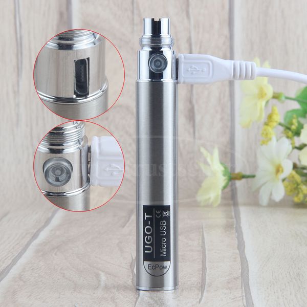 E сигареты Evod eGo батареи микро USB Passthrough испаритель UGO T eCigarette 650mah боковой верхний заряд батареи Vape с USB-кабель фарфора прямой
E сигареты Evod eGo батареи микро USB Passthrough испаритель UGO T eCigarette 650mah боковой верхний заряд батареи Vape с USB-кабель фарфора прямой