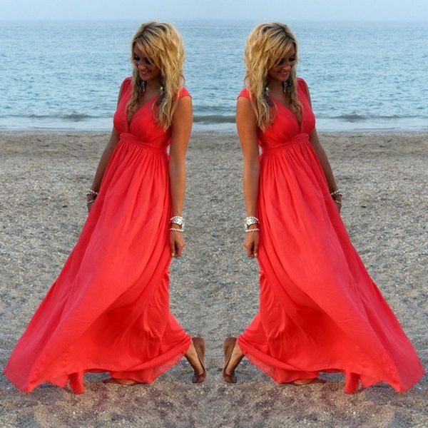 wholesale- women v-neck summer dresses boho casual loose beach long maxi chiffon dress, White;black
wholesale- women v-neck summer dresses boho casual loose beach long maxi chiffon dress, White;black