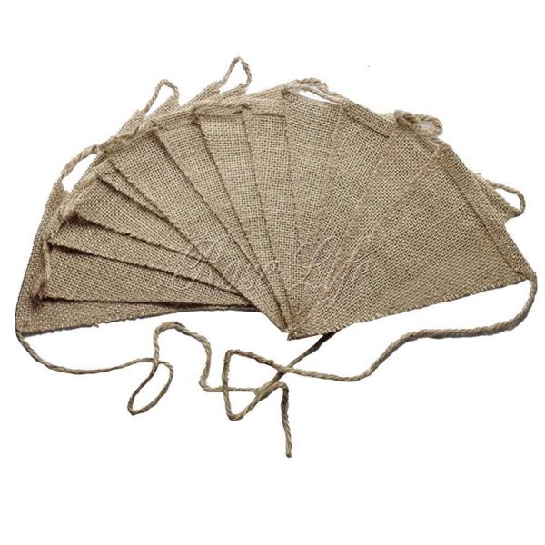 wholesale- 10pcs vintage jute hessian burlap bunting banner wedding party photography props decoration 13 flags
wholesale- 10pcs vintage jute hessian burlap bunting banner wedding party photography props decoration 13 flags
