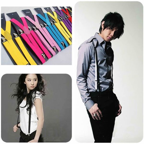 wholesale- 2014 new fashion plain color adjustable clip-on y-back suspenders, Black;white
wholesale- 2014 new fashion plain color adjustable clip-on y-back suspenders, Black;white