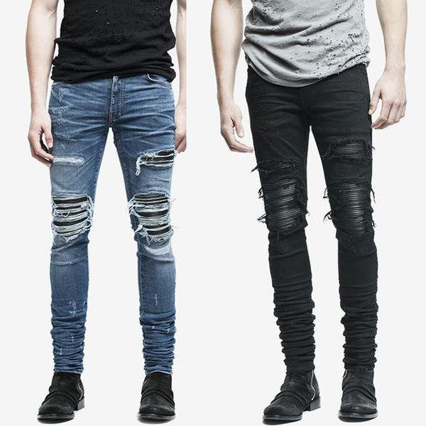 wholesale- fashion mens jeans hole pants ankle cool blue jogger damage jeans rock star casual destroyed skinny ruched jeans
wholesale- fashion mens jeans hole pants ankle cool blue jogger damage jeans rock star casual destroyed skinny ruched jeans