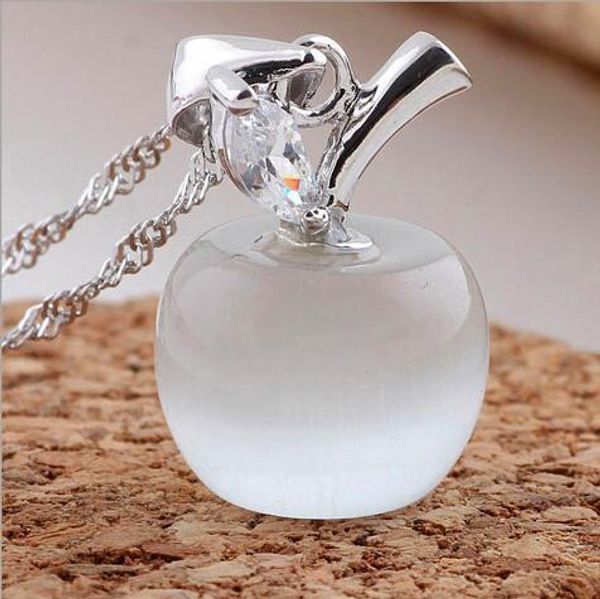 opals apple pendant necklace female han edition fashion collarbone temperament pendant chain sweet joker, Silver
opals apple pendant necklace female han edition fashion collarbone temperament pendant chain sweet joker, Silver