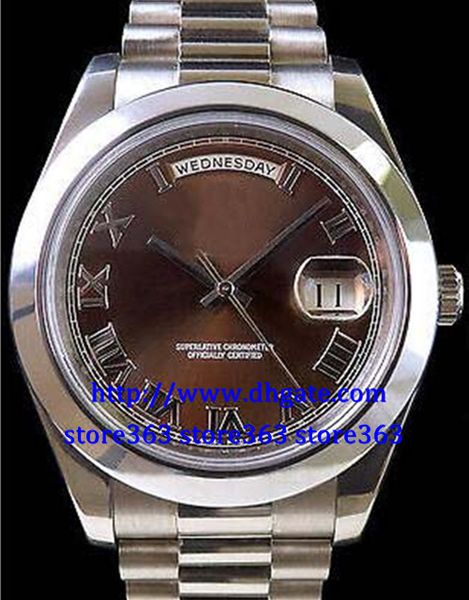 new style ii president 218239 18k white chocolate roman dial 41mm, Slivery;brown
new style ii president 218239 18k white chocolate roman dial 41mm, Slivery;brown
