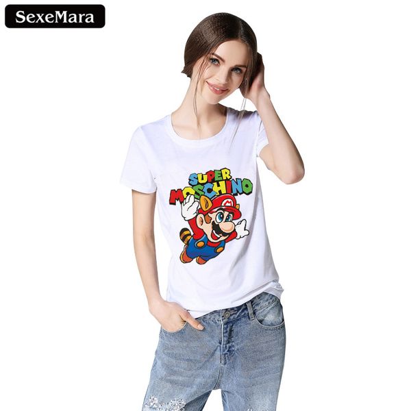 wholesale- sexemara 2017 flash sale super mario raccoon t shirts digital printed short sleeve casual t-shirt harajuku women cute h617, White
wholesale- sexemara 2017 flash sale super mario raccoon t shirts digital printed short sleeve casual t-shirt harajuku women cute h617, White