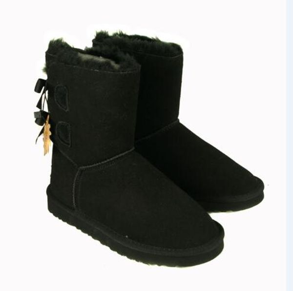 2017new fashion classic tall winter boots real leather bowknot women's snow boots shoes, Black 
2017new fashion classic tall winter boots real leather bowknot women's snow boots shoes, Black