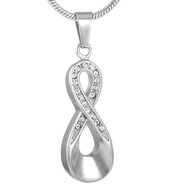 ijd9168 infinty stainless steel cremation pendant necklace crystal memory ashes keepsake urn necklace, Silver
ijd9168 infinty stainless steel cremation pendant necklace crystal memory ashes keepsake urn necklace, Silver