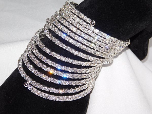 2017 bangles 12 rows spiral party silver gold plated rhinestone bangle upper arm bracelet cuff wedding bridal jewelry accessories 6464083, Black
2017 bangles 12 rows spiral party silver gold plated rhinestone bangle upper arm bracelet cuff wedding bridal jewelry accessories 6464083, Black
