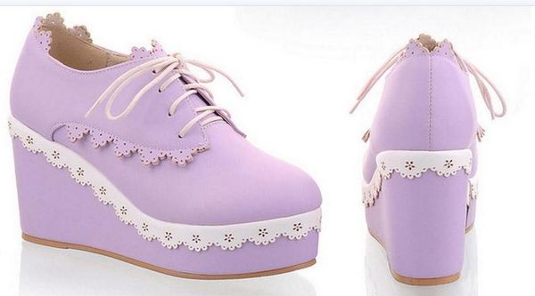 autumn new sweet mouth round head high with low wedge bottom thick waterproof taiwan leisure help woman single shoes big yards, Black
autumn new sweet mouth round head high with low wedge bottom thick waterproof taiwan leisure help woman single shoes big yards, Black