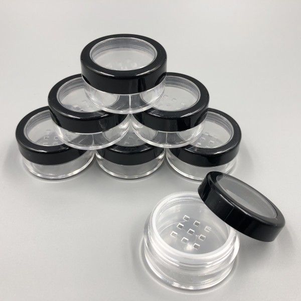 5ml 5g portable empty clear make up powder puff box ca e container with powder ifter and black crew lid loo e powder jar pot
5ml 5g portable empty clear make up powder puff box ca e container with powder ifter and black crew lid loo e powder jar pot