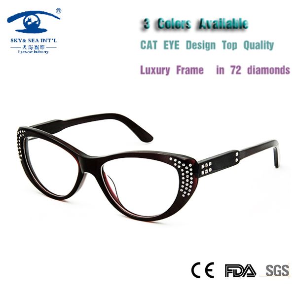 wholesale- luxury cat eye armacao de oculos de grau diamond women myopia lens prescription glasses grade spectacle frame, Silver
wholesale- luxury cat eye armacao de oculos de grau diamond women myopia lens prescription glasses grade spectacle frame, Silver